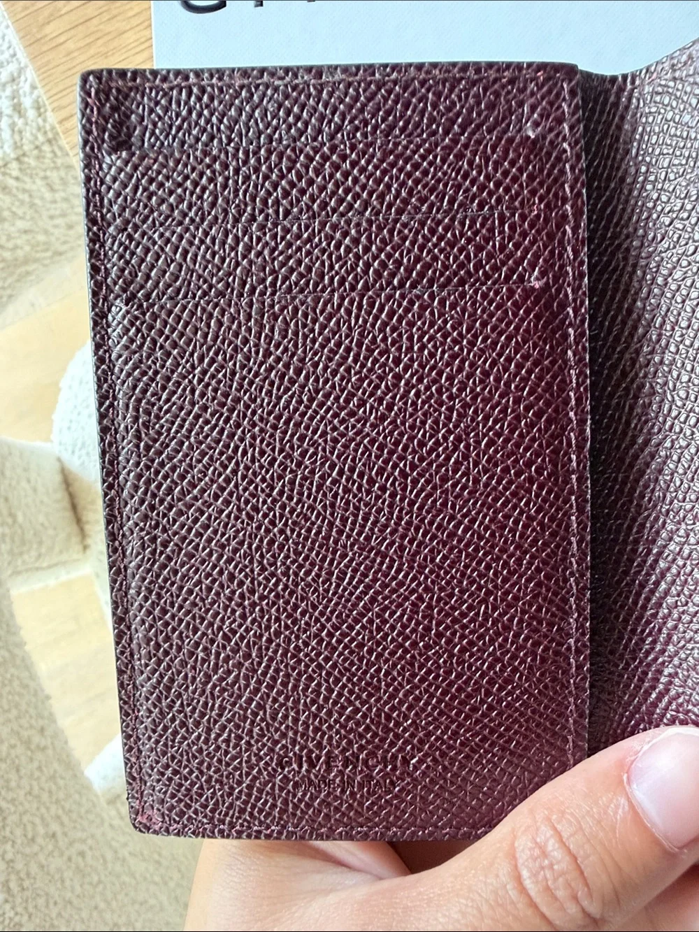 Givenchy Black Textured Leather Card Holder